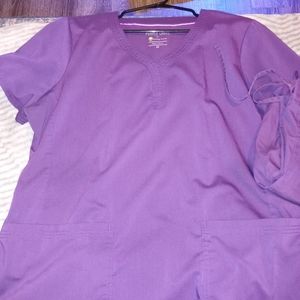 Purple Healing Hands scrub set